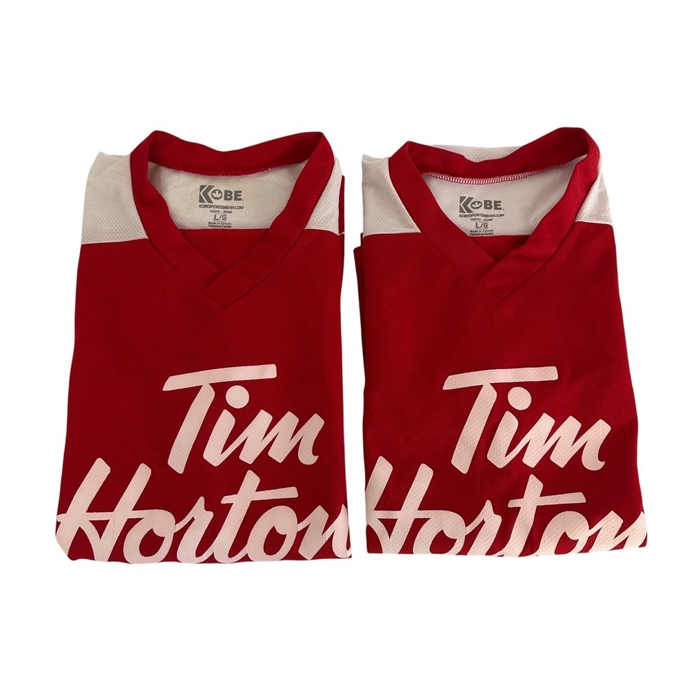 Tim Hortons Timbits Youth Large Jersey Kobe Red‎ Hockey Canada